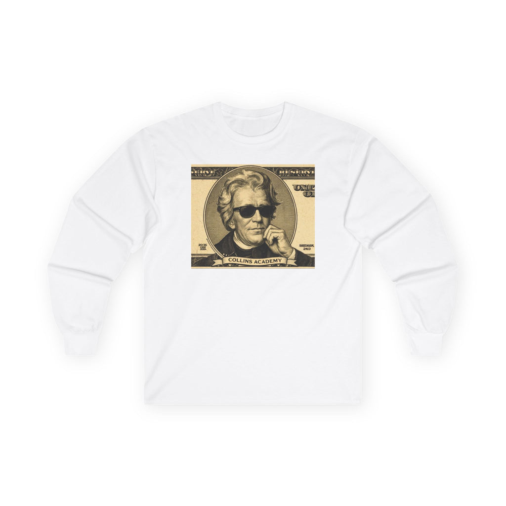 Andrew Jackson Long Sleeve Tee — Vintage Dollar Bill Graphic